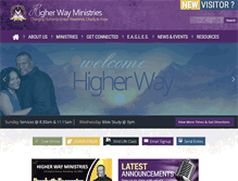 Tablet Screenshot of higherwayministries.com